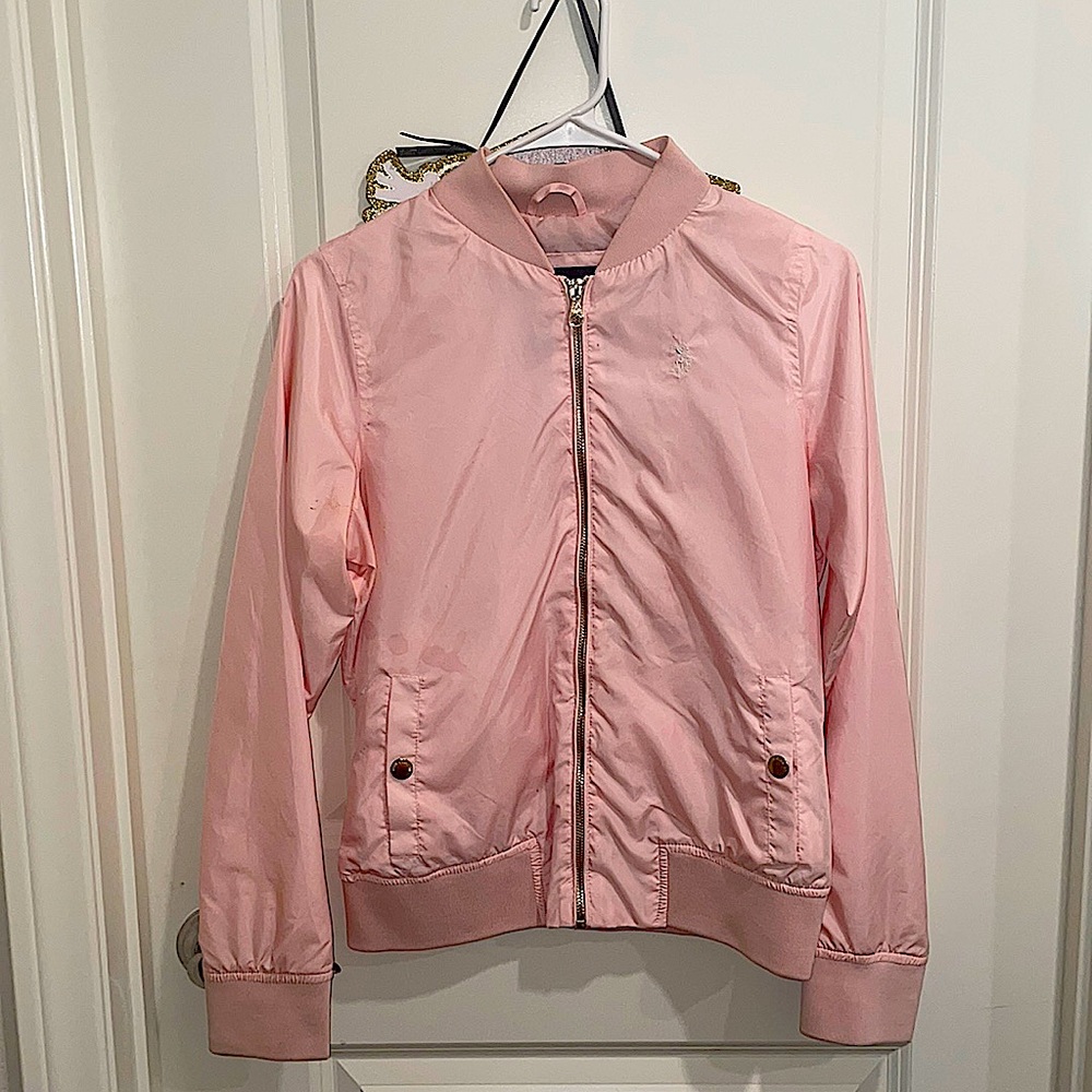 US Polo Assn Blush Solid Bomber Jacket